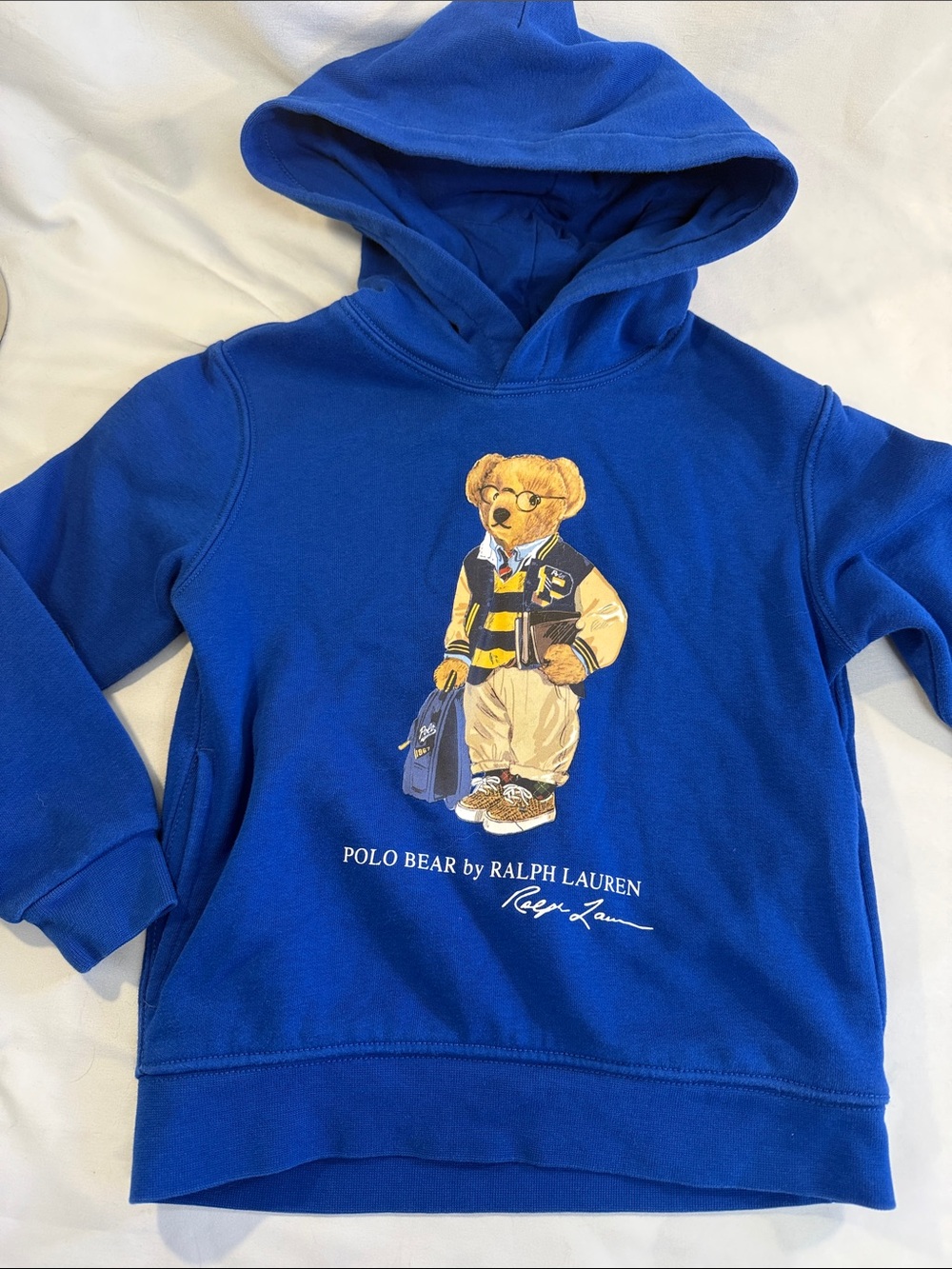 Ralph Lauren Royal Blue Polo Bear Hoodie for Kids